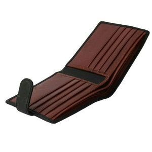 Portefeuille en cuir véritable de luxe avec logo personnalisé pour homme, portefeuille fin à double pli, couleur et taille personnalisées, cuir de vachette de haute qualité, en gros - Product Image 5