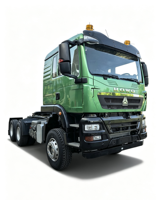Truk Traktor Howo TX 6x4 Sinotruk Tugas Berat 6 Roda untuk Transportasi Kontainer