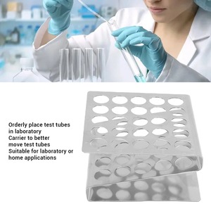 Estante para Tubos de Ensayo de Acero Inoxidable de 25 Puestos en Forma de Z para Laboratorio - Product Image 4
