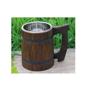 Best Selling Wood Coffee <b>Cup</b> Copper Liner Classic Wooden Beer Mug <b>Reusable</b> Tea <b>Cup</b> Minimalist Rustic Kitchen Drinkware Accessory - Product Image 2