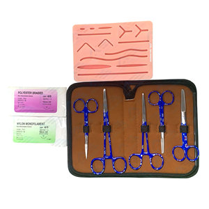 Kit d'entraînement à la suture en acier inoxydable, instruments chirurgicaux pour la formation médicale, certifié CE, garantie à vie, inclut du silicone - Product Image 1