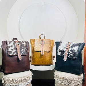 กระเป๋าเป้หนังวัวแท้สำหรับผู้หญิงกระเป๋าเป้สะพายหลังเดินทางโลโก้ออกแบบได้ตามต้องการ - Product Image 2