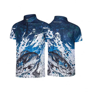 Camiseta de Pesca para Hombre, Camisas Polo de Secado Rápido, Ropa de Pesca de Manga Corta, Sudadera con Cierre de 1/4, Sudadera con Capucha de Alto Rendimiento - Product Image 5