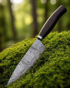 LEGACY BLADES Luxury Copper Damascus Steel Chef <b>Knife</b> Rosewood Handle Modern Ambidextrous Hand Forged Razor <b>Sharp</b> <b>Kitchen</b> <b>Knife</b> - Product Image 6