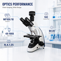 Trinocular Biological Microscope for Institute Laboratory Work and Biological Research Experiments