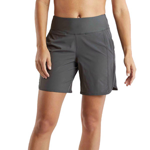 Shorts chauds pour femmes, taille basse, couleur unie, shorts de sport avec poches, séchage rapide, tricotés, coupe régulière, 100% polyester pour la course à pied - Product Image 1