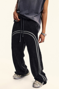 Pantalones Deportivos con Lavado Ácido para Hombre – Joggers con Logotipo Personalizado, Pantalones Casuales Transpirables de Estilo Urbano, Venta al Por Mayor del Fabricante - Product Image 2