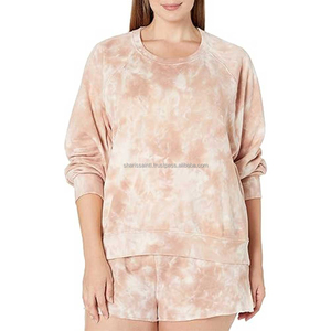 เสื้อสเวตเชิ้ตผู้หญิงแบบย้อมสีเอซิด สไตล์ลำลอง คอทรงกลม ผ้าฝ้าย พร้อมงานปักลาย สำหรับเล่นกีฬา - Product Image 4