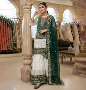 Trajes Shalwar Kameez de 3 Piezas de la Mejor Calidad para Mujer, Últimos Diseños de Vestidos de Boda Indios y Pakistaníes, Más Vendidos, Listos para Usar - Product Image 1