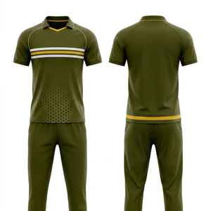 <b>Cricket</b> Uniform Set Unlimited Sublimation Design Options Printed 100% Polyester | Men Women Adults <b>Cricket</b> Wears Polo Shirt - Product Image 1