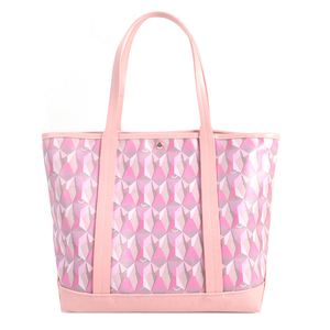 Sac à main en PU personnalisé, imperméable, léger et durable, avec fermeture magnétique, design rayé coloré, sac de shopping pour femmes en toile, idéal pour l'été - Product Image 2