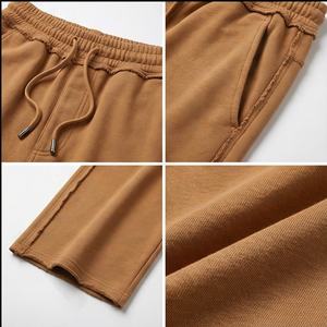 กางเกงวอร์มผ้าฝ้ายสำหรับผู้ชายกางเกงวอร์มหลายกระเป๋าสีล้วนลายทาง - Product Image 4