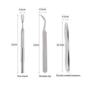 Kit de suppression des tiques et des puces de qualité supérieure MM-0726-87 Metal Med Corporation, outil de toilettage pour animaux de compagnie en acier inoxydable, fabriqué au Pakistan. - Product Image 2