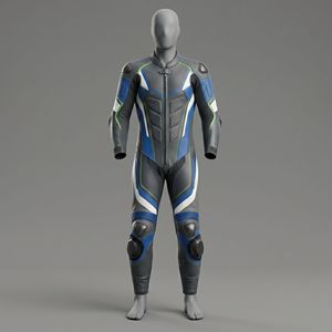 Combinaison de course Apex Stryker One Piece Velocity Volt en cuir, combinaison de circuit en cuir Cobalt, cuir professionnel - Product Image 3