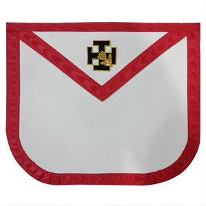 Tablier de 18e degré du Rite écossais AASR, brodé à la main sur satin, avec croix latine et croix rose, pour la régalia du Rite écossais, accessoire de franc-maçon. - Product Image 5