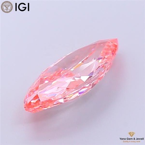 Diamant de laboratoire CVD de qualité supérieure, certifié IGI, taille Marquise, 5,00 carats, couleur rose vif fantaisie, clarté VS1, pour bague de promesse - Product Image 5