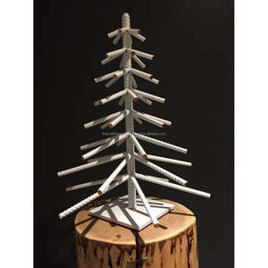 Árbol de Navidad de metal con revestimiento blanco, modelo de hogar y jardín, árbol artificial decorativo para vacaciones y decoración festiva - Product Image 1