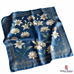 Élégant foulard carré pour femme en tissu doux et léger, accessoires de mode stylés, faible MOQ, approvisionnement en gros, fabricant OEM ODM - Product Image 1
