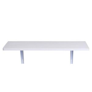 Scrivania Pieghevole da Parete Moderna Bianca, Scrivania per Computer Estensibile e Richiudibile in Legno e MDF per Uso in Soggiorno - Product Image 4