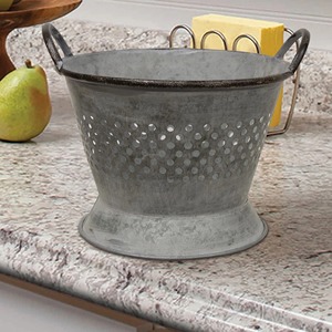 Passoire en métal vintage avec poignées, bol de service durable pour aliments, décoration intérieure - Product Image 4