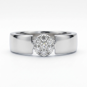 Anillo de Diamantes de Platino Simple y Elegante, Anillo de Boda, Joyería de Compromiso, Certificado IGI, 10 Gramos, Brillo Intenso, Clásico y Lujoso - Product Image 1