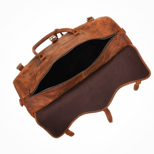 Sac de voyage et de week-end en cuir véritable pour la nuit, vente en gros, bagages et sacs de voyage - Product Image 4