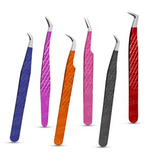 แหนบต่อขนตาเพิ่มวอลลุ่ม5ชิ้นพร้อมหัวแหลมอุปกรณ์เสริมความงามแหนบต่อขนตาสแตนเลสแบบกำหนดเอง - Product Image 5