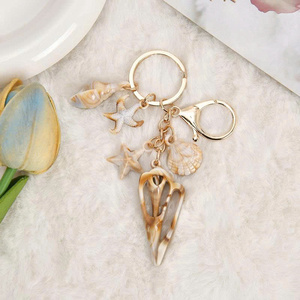Natural Seashell Keychain <b>Ocean</b> Inspired Pendant Key Holder Coastal Souvenir Fashion Accessory - Product Image 2