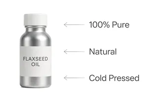 Aceite de Linaza Prensado en Frío Hanu, 100% Puro y Natural, Aceite Portador para Cuidado de la Piel, Cosméticos, Aromaterapia, Venta al Por Mayor - Product Image 3