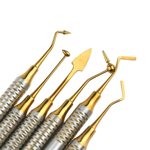 Kit de 6 Espátulas Dentales de Resina Compuesta con Mango Grueso y Cabeza Recubierta de Titanio, Instrumento para Rellenos Dentales - Product Image 3