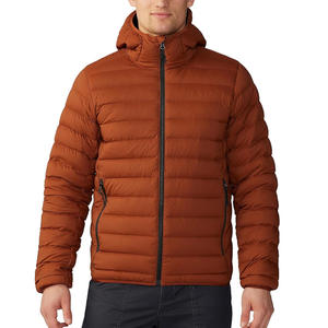 Veste matelassée longue pour homme avec broderie personnalisée sur le devant, légère, chaude, tissu durable, fabrication complète OEM/ODM - Product Image 1