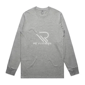 Sweat-shirt à col rond imprimé en relief, manches longues, en coton de poids moyen, style basique - Product Image 1