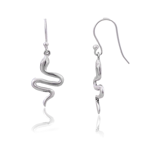 Boucles d'oreilles serpent en argent sterling 925, vente en gros à prix avantageux - Product Image 3