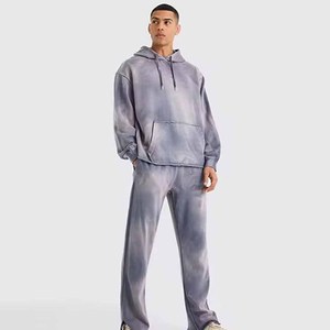 Survêtement Homme Délavé à l'Acide de Qualité Supérieure, Design Personnalisé, Coupe Oversize, Vente en Gros Usine, Prix Bas, Respirant - Product Image 1