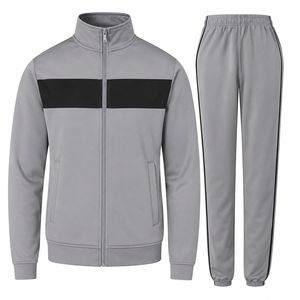 Conjunto Deportivo de Invierno al por Mayor, Chaqueta y Pantalón de Forro Polar con Cremallera Completa, Ropa Deportiva de Poliéster de Dos Piezas, Ropa Personalizada para Equipos, Gimnasio, Running y Uso Casual - Product Image 5