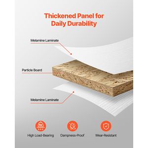 Moderna Scrivania da Reception Rettangolare da 50 Pollici con Striscia Luminosa e 3 Cassetti per Ufficio - Product Image 6