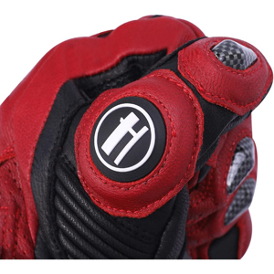 Heavy-Duty Leather Motocross <b>Gloves</b> for Men-Fleece Lined <b>Touchscreen</b> Non-Slip Premium Red/Black Winter Use - Product Image 3