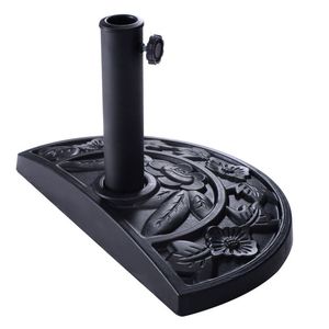 ฐานร่มกลางแจ้งขนาด 20 นิ้ว รูปทรงครึ่งวงกลม ดีไซน์รูปตัววี แข็งแรง ทนทาน และมีสไตล์ เหมาะสำหรับใช้ในสวนและระเบียง - Product Image 1