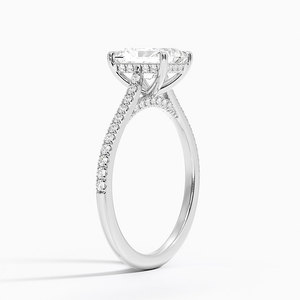 Anillo BOJ 0125 con Corte Radiante, Plata 925, Anillo Solitario de Lujo con Engaste de Garras, Diamante de 2ct, Color D, VVS1, Moissanita, Certificado GRA - Product Image 2