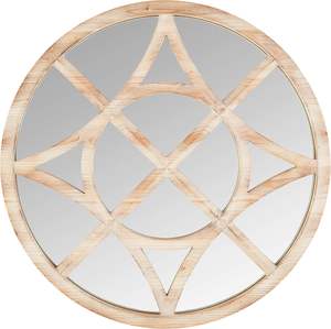 Miroir mural décoratif vintage en bois avec boussole et poutre en pierre, finition teinte foncée, style nautique, pour salon, chambre et entrée - Product Image 6