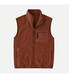 Ensemble de gilets polaires pour hommes à col montant, style safari, personnalisable OEM, idéal pour la randonnée en montagne, simple et fonctionnel - Product Image 1