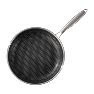 Luxury <b>Copper</b> Finish Saute Pan With Ceramic Nonstick Coating Heavy Gauge Aluminum Core Heat Resistant Ergonomic <b>Handle</b> - Product Image 1