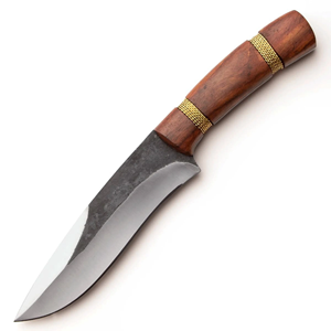 Couteau de chasse à lame fixe LEGACY BLADES, acier au carbone de qualité industrielle, pointe tombante, manche en bois, logo personnalisé, OEM/ODM disponible - Product Image 3