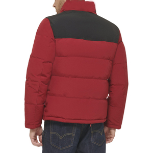 Unisex High Quality Custom Design <b>Winter</b> Puffer <b>Jacket</b> Fashionable Casual Warm Long Canvas Thick Cozy 100% Nylon Stand Front - Product Image 4