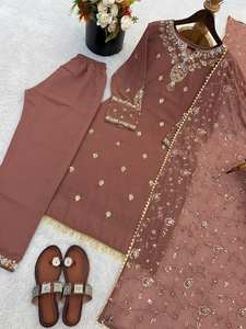 Traje de Fiesta de Diseño Estilo Pakistaní Georgette 2026 con Bordado Intenso y Dupatta para Mujer, Especial para Bodas - Product Image 6