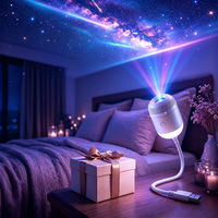 Nouveau projecteur de lumière mini Galaxy Aurora Ocean 2-en-1, alimenté par USB, holographique 5D à 360° °   Lampe de nuit LED réglable pour enfants à la maison