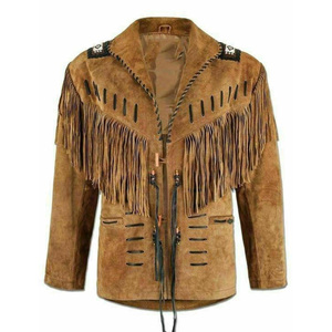 Professional Western Fringe <b>Suede</b> Leather <b>Jacket</b> Vintage Western Cowboy Fashion <b>Jacket</b> Premium Manufacturer Bulk Production - Product Image 4