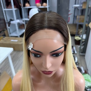 Super Quality 100% Virgin Vietnamese Hair <b>Wig</b> Long Bone Straight HD for Super Double Drawn for <b>Brown</b> Blonde Wholesale Priced - Product Image 4