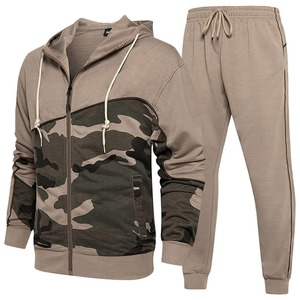 Ensemble de survêtement décontracté pour homme, respirant, écologique, imprimé camouflage, à capuche et fermeture éclair, idéal pour le printemps - Product Image 3
