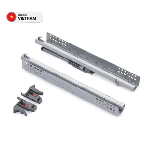 Glissières sous-meuble réglables à fermeture amortie, glissières de tiroir robustes à extension complète en métal - Product Image 1